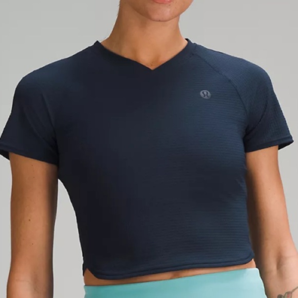 lululemon athletica Navy Short Sleeve Athletic Top
